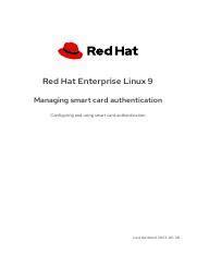 Red Hat Enterprise Linux 9 Managing smart card authentication